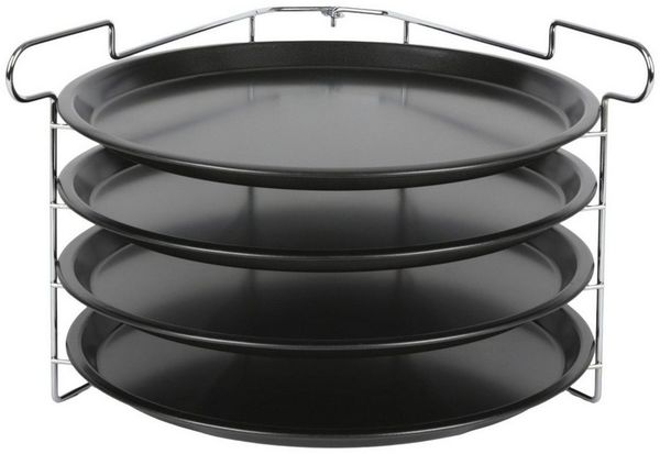 Pizza-Backblechset 5-teilig 30cm Pizzablech Pizzabackform Pizzaform Backform Pizzabackset