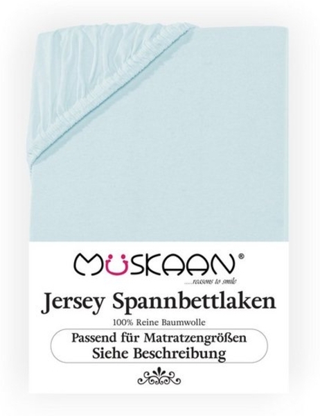 Müskaan Spannbettlaken 180x200 - 200x220 Boxspringbett und Wasserbett 100% Baumwolle, Jersey, Gummizug: Rundumgummizug, Bettlaken bis 32cm Matratzenhöhe Bezug 200x220 Bild 4