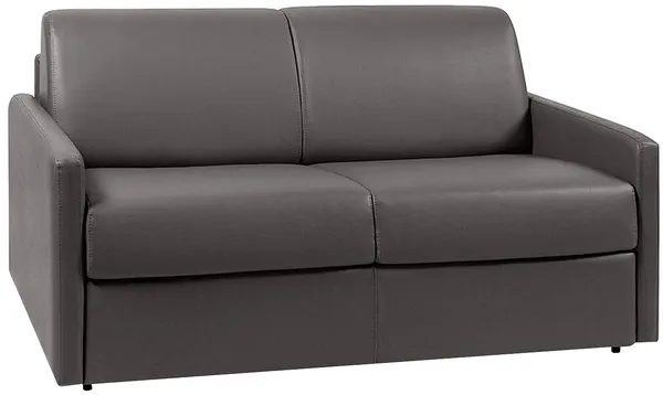 Schlafsofa 2-Sitzer CALIFE - Grau - Liegefläche: 120 cm - Matratzenhöhe: 22 cm