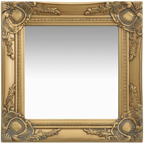 vidaXL Wandspiegel im Barock-Stil 40x40 cm Golden 320305