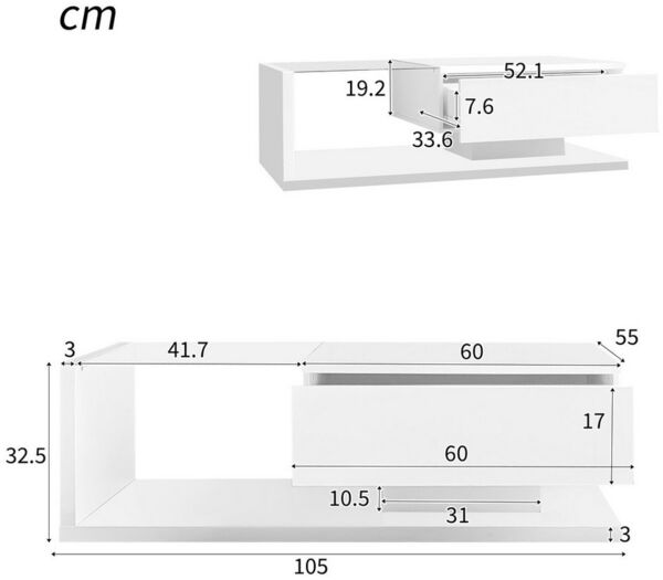 Fine Life Pro Couchtisch Mehrfunktionale Couchtische-Serie mit integrierten Beistilltischen, Glasplatten und beeindruckendem LED-Effekt für verschiedene Ambiente