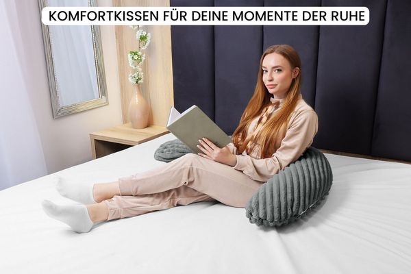 Amilian Stillkissen XXL 170 cm - Seitenschläferkissen - Schwangerschaftskissen, komfortables Pregnancy Pillow mit abnehmbarem Bezug, Schlafkissen für Seitenlage, Lagerungskissen für Schwangere und Stillzeit