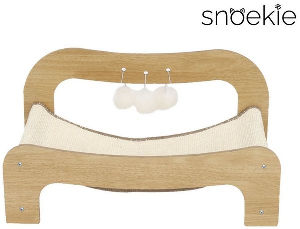 SNOEKIE Kratzbrett SNOEKIE Katzenliege aus Holz mit Sisal-Hängematte, kratzbrett