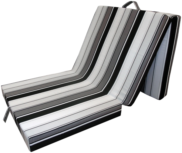 Vitalispa Faltmatratze Schwarz 190 x 70 cm