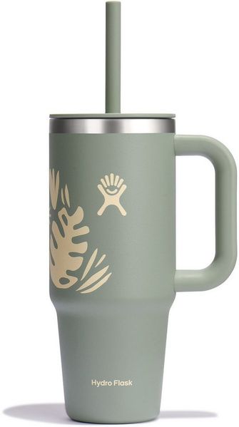 Hydro Flask Thermobecher All Around Travel Tumbler in den Größen 24 oz/ 32 oz / 40 oz, 1-tlg, Edelstahl, Thermo Cup mit Strohhalm, 709 ml/ 946 ml/ 1182 ml