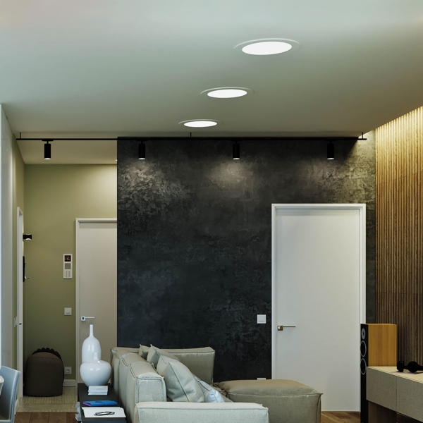 9W LED Panel Einbaustrahler Deckenspot Ultraflach Einbauleuchte Einbauspot 230V IP40 3000K Warmweiß Bild 2