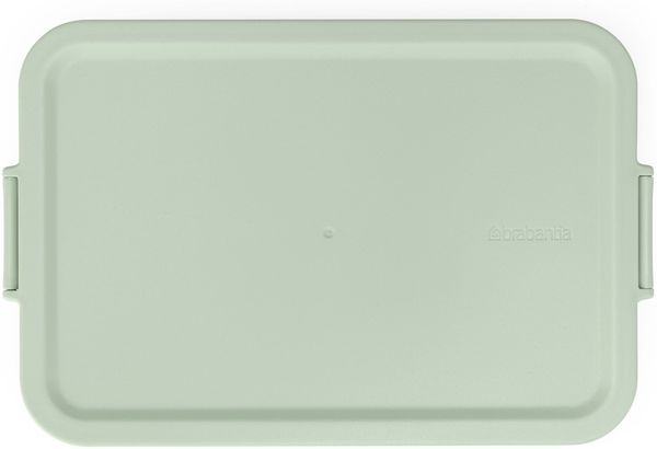 Brabantia - Make & Take Brotdose Bento - Groß - Herausnehmbare Fächer - Deckel mit Klickverschluss - Gefriergeeignet - Spülmaschinen- & Mikrowellenfest - Light Grey - 25,5 x 16,7 x 6,2 cm