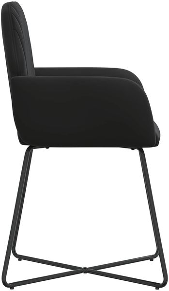 vidaXL Esszimmerstühle 6 pcs Samt (V) Schwarz 55 x 50 x 84 cm 3428388 Bild 4
