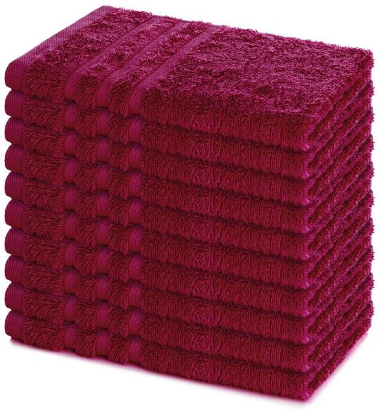 Lavea Gästehandtücher 30x50 cm, 10er Set Gästehandtuch, Elena-Frottee Handtuch, Gästetuch, (Set, 10-St), 500 g/m² Frottier, weich & saugstark, pflegeleicht