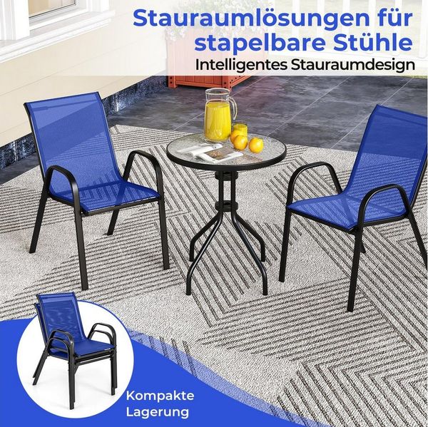COSTWAY Balkonset 3 TLG. Sitzgruppe, mit 2 Stühle & 1 Tisch