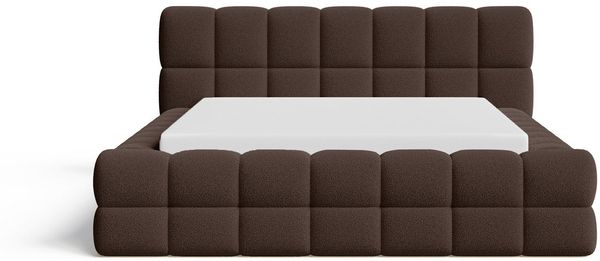 Chilly Möbel Polsterbett Verona Braun Bouclé Stoff 180x200 cm mit Stauraum Quelle 25