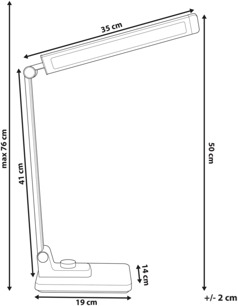 LED Schreibtischlampe ENIF mit kabellosem Ladegerät Schwarz Bild 2