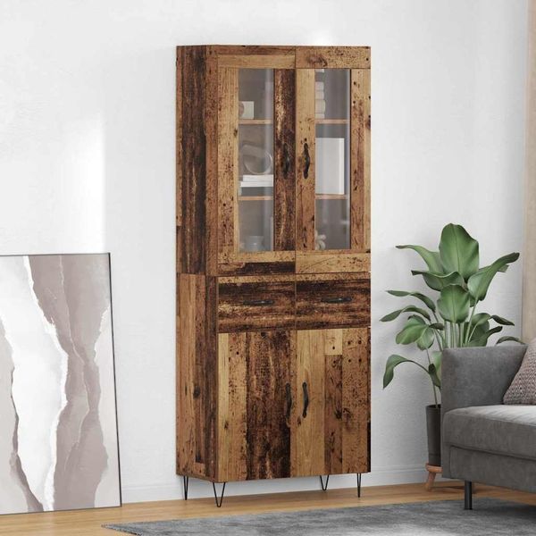 vidaXL Highboard Altholz 69,5 x 34 x 90 cm Holzwerkstoff 3402693