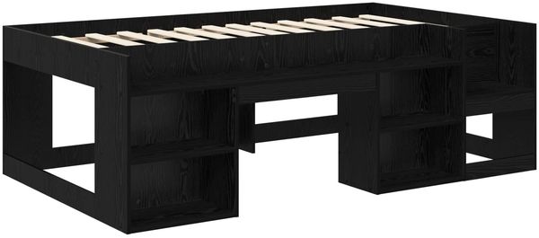 vidaXL Kinderbettgestell mit Stauraum Schwarze Eiche 90 x 190 cm 3422628 Bild 3