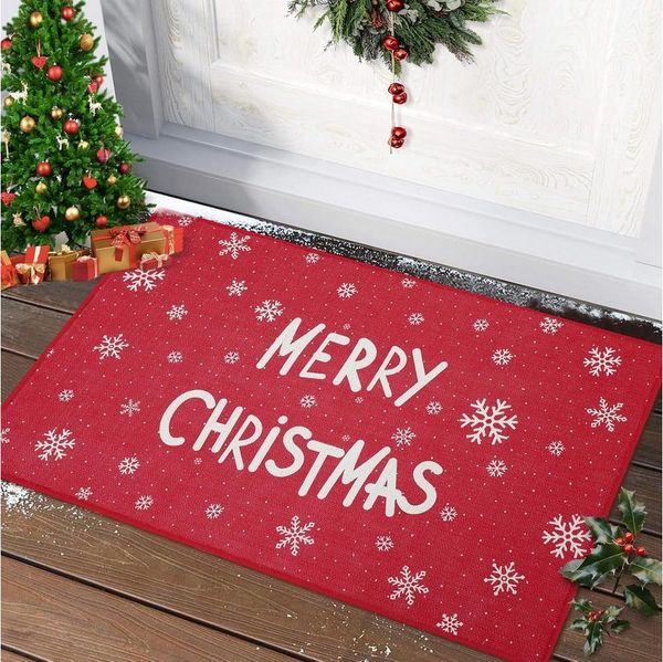 GarveeMore Fußmatte Weihnachts Fußmatte Haustürmatte,rutschfest Waschbar,Gummi Rückseite, für Schlafzimmer,Flur Wohnzimmer Boden,Küche Badezimmer,40x60cm50x80cm