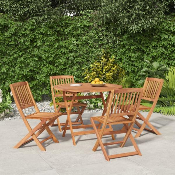 vidaXL 5-tlg. Garten-Essgruppe Massivholz Akazie 3152898