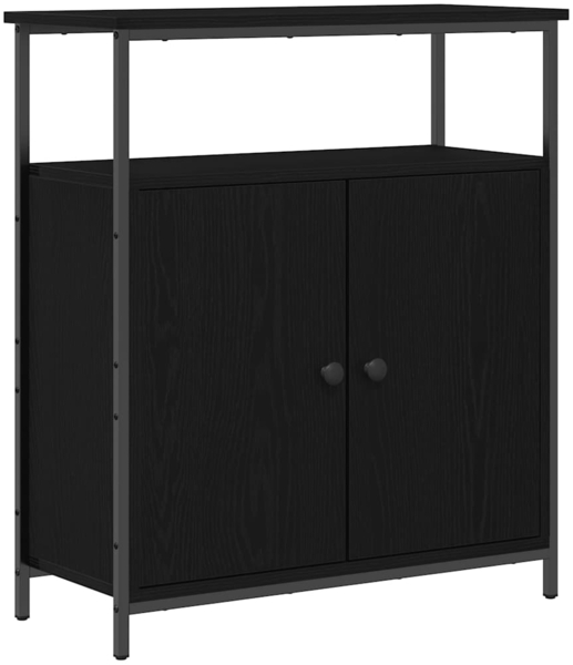 vidaXL Sideboard Schwarz Eichen-Optik 70 x 30 x 80 cm Holzwerkstoff 862972
