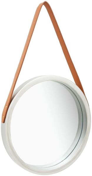 vidaXL Wandspiegel mit Gürtel 40 cm Silbern 320362
