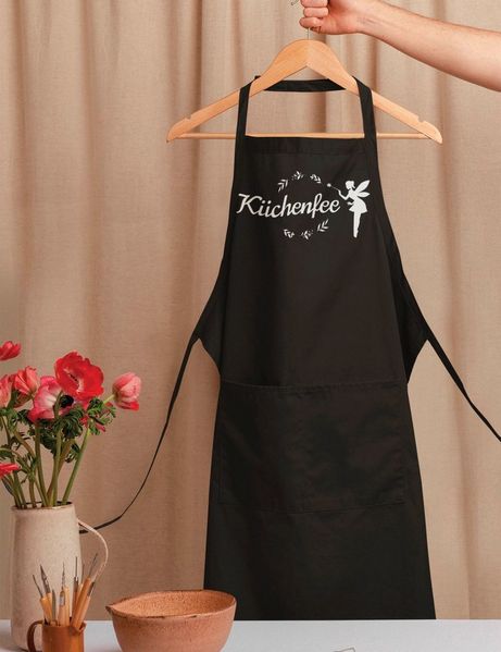 Youth Designz Grillschürze Damen Schürze KÜCHENFEE Print Kochschürze Statement Geschenk Frauen, mit lustigem Spruch & Logo Aufdruck