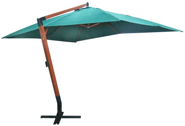 Sonnenschirm, Ampelschirm, Gartenschirm Melia 300x400 cm Grün