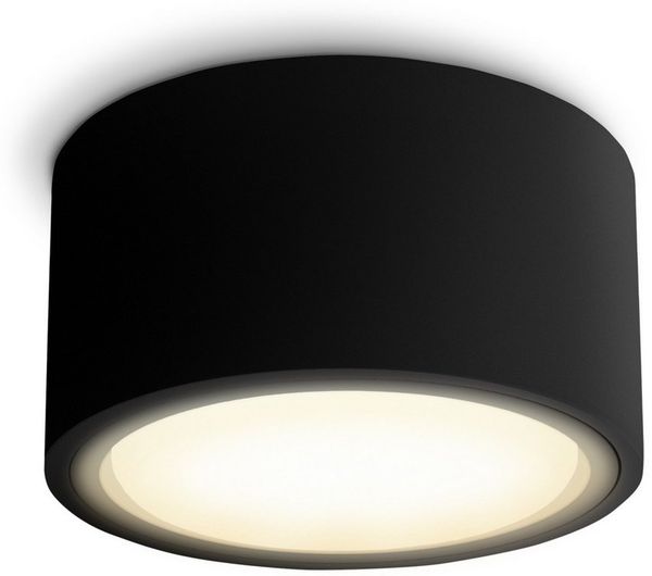 SSC-LUXon LED Aufbaustrahler Flacher LED Aufbaustrahler CELI-X in rund schwarz pulverbeschichtet, Warmweiß