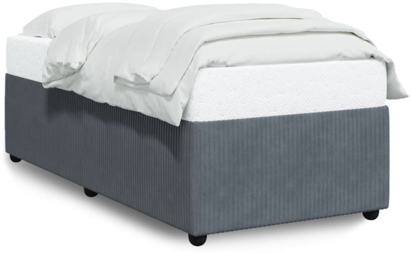 vidaXL Bettgestell ohne Matratze Dunkelgrau 90x190 cm Samt 3284977 Bild 1