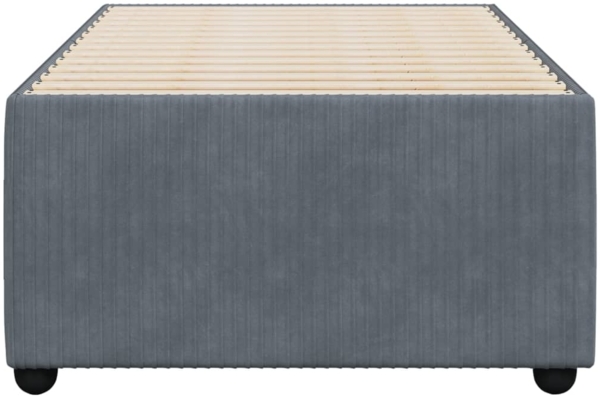 vidaXL Bettgestell ohne Matratze Dunkelgrau 90x190 cm Samt 3284977 Bild 3