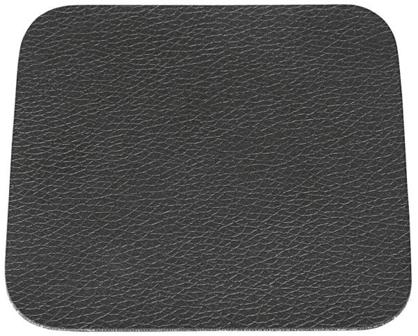 ASA Selection 7835420 Untersetzer für Gläser, 10 x 10 cm, Kunststoff in Lederoptik, schwarz (4er Pack)