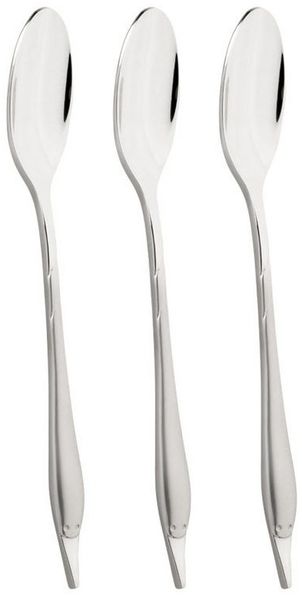Mulex Fingerfood-Löffel Mini - Besteck, Löffel Set, satiniert (3 Stück), innovatives Besteck für Tapas und Fingerfood