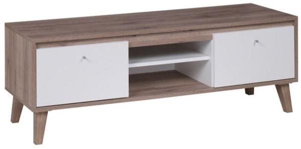 Lowboard TV Schrank KALMAR 135x46,5x40 cm in Sanremo / Weiss