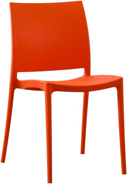CLP Gartenstuhl Meton mit Lehne stapelbar wetterfest UV-beständig bis 150 kg,orange