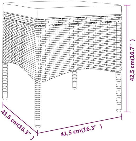 vidaXL 5-tlg. Garten-Lounge-Set Poly Rattan Schwarz 3058472 Bild 8