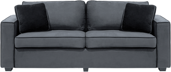 3-Sitzer Sofa Samtstoff dunkelgrau FALUN