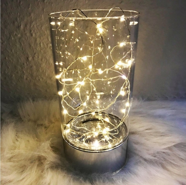 3 Stück 30er LED - Batteriekette Lichterkette warmweiß