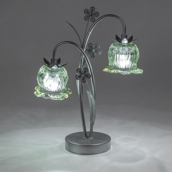 formano Tischleuchte Frühlingszeit, LED, mit Timerfunktion, Grün, Blume, H: 36cm