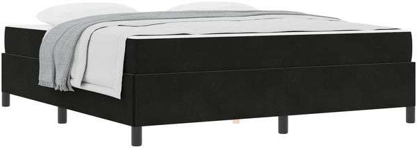 vidaXL Bettrahmen mit Matratze Schwarz 180 x 200 cm Stoff 3399080 Bild 2