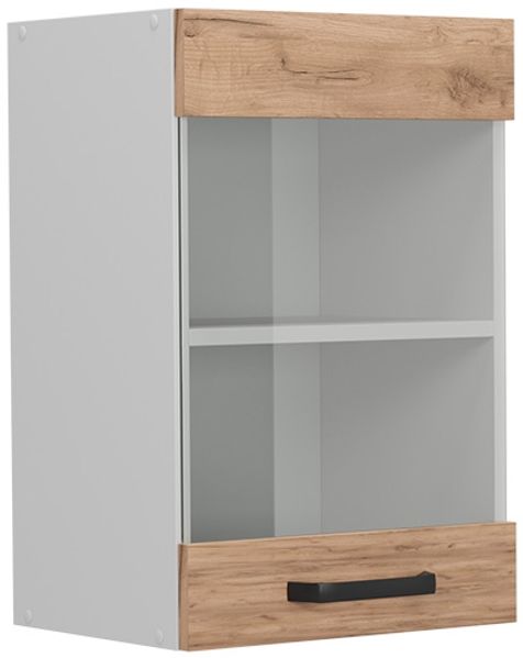 Küchenglasschrank R-Line Goldkraft Eiche 40 cm Vicco