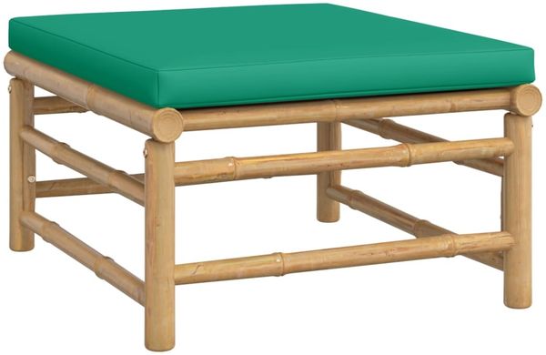 vidaXL 6-tlg. Garten-Lounge-Set mit Grünen Kissen Bambus 3155167 Bild 6