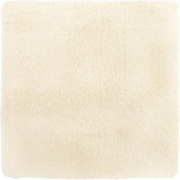 vidaXL Teppich Shaggy Hochflor NAVARRA Creme 120x120 cm Polyester 4102863