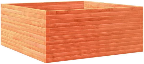 vidaXL Pflanzkübel Wachsbraun 110x110x46 cm Massivholz Kiefer 3282436