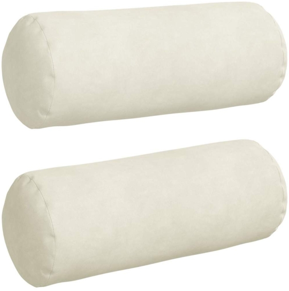 vidaXL Bolsterkissen 2 Stück Creme Ø 15 x 40 cm Cordstoff 42014294