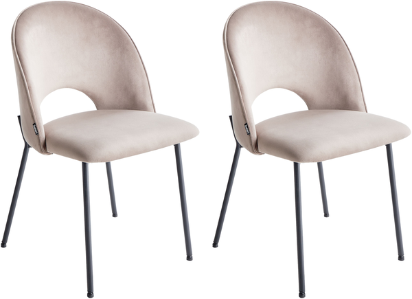 Esszimmerstuhl 2er Set COVELO Taupe