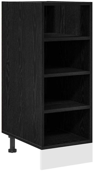 vidaXL Küchenunterschrank Schwarz Eichen-Optik 30 x 44,5 x 81,5 cm 876650