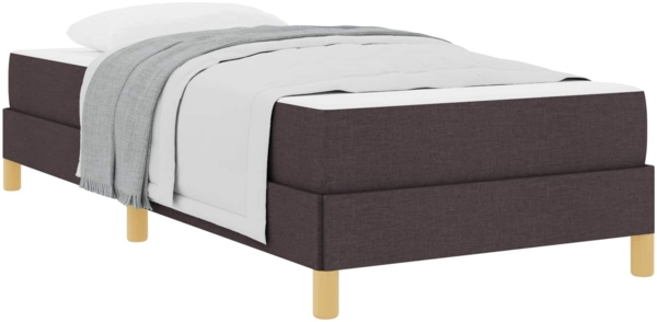 vidaXL Boxspringbett mit Matratze Dunkelbraun 90 x 200 cm Stoff 3398538