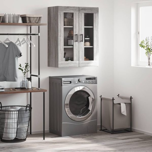 vidaXL Wandschrank Grau Sonoma 69,5x34x90 cm 828490