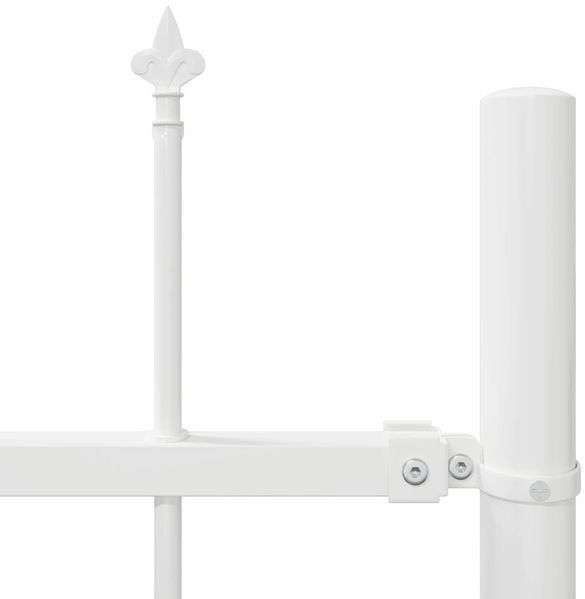 vidaXL Gartenzaun Woerden Weiß 1,7 x 1,5 m Pulverbeschichteter Stahl 42003882 Bild 6