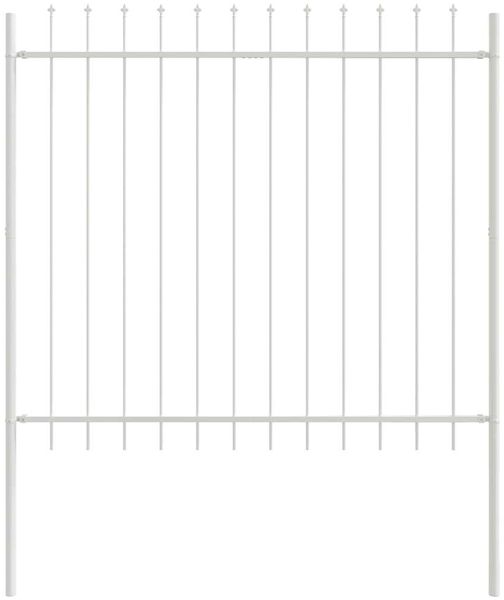 vidaXL Gartenzaun Woerden Weiß 1,7 x 1,5 m Pulverbeschichteter Stahl 42003882 Bild 2