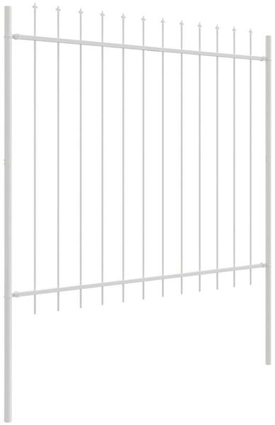 vidaXL Gartenzaun Woerden Weiß 1,7 x 1,5 m Pulverbeschichteter Stahl 42003882 Bild 4