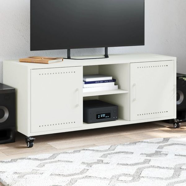 vidaXL TV-Schrank Weiß 100,5x39x43,5 cm Stahl 846667