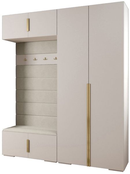 ABIKS MÖBEL Kompaktgarderobe INOVA 1 SATZ 18 Möbelset, Garderobe mit Kleiderstange und Regalen